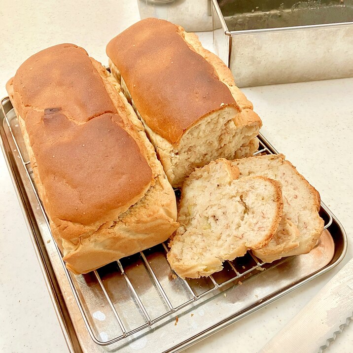 米粉のバナナパウンドケーキ2本焼き♪子どもおやつに
